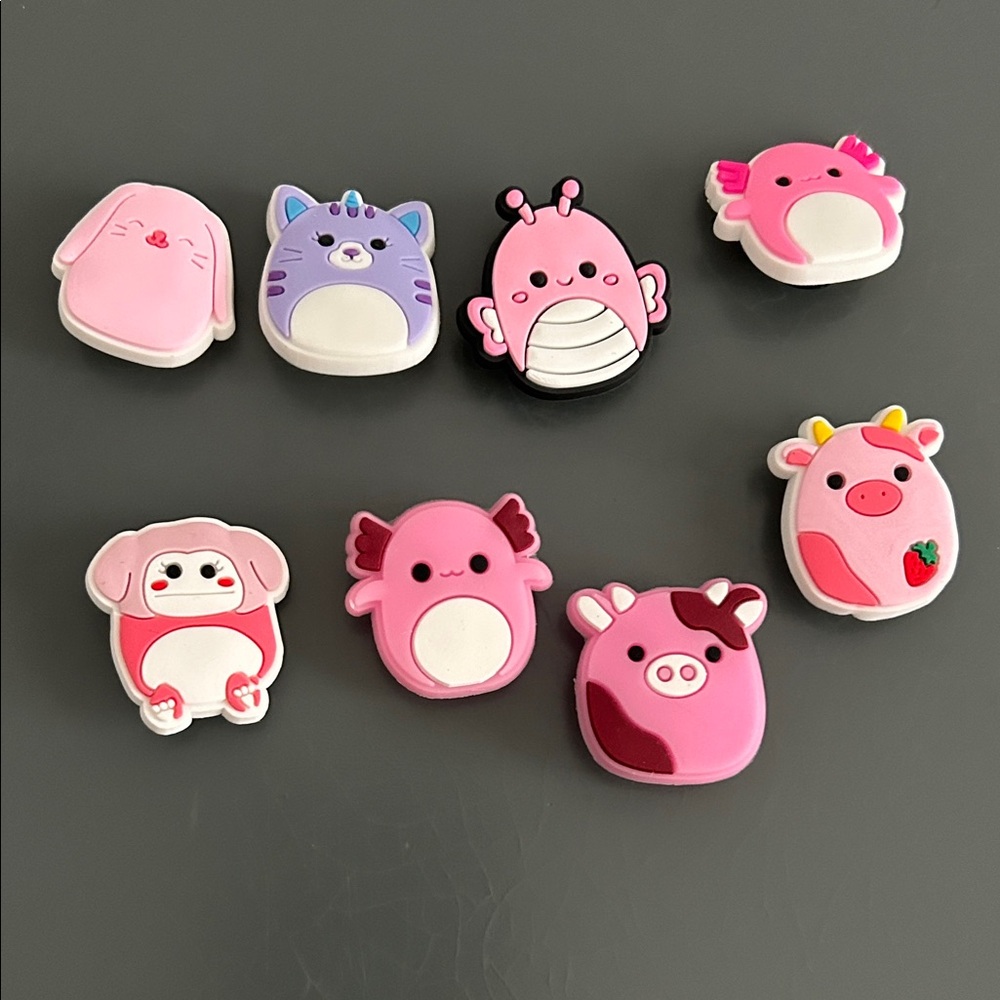 Squishmallow Cute Pink Animal Shoe Charms